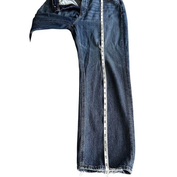 Ann Taylor Loft Blue, The 90's High Waist, Distressed, Straight Leg Jeans- 28/6 - Picture 7 of 7